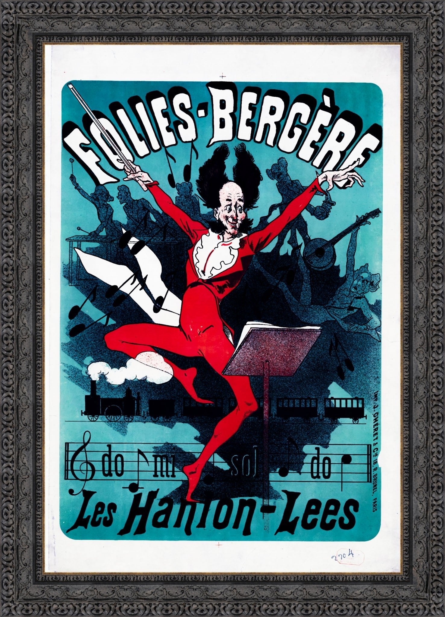 Folies-Bergère, Les Hanlon-Lees by Jules Chéret — Framed Giclee Canvas Print | Canvas Classics