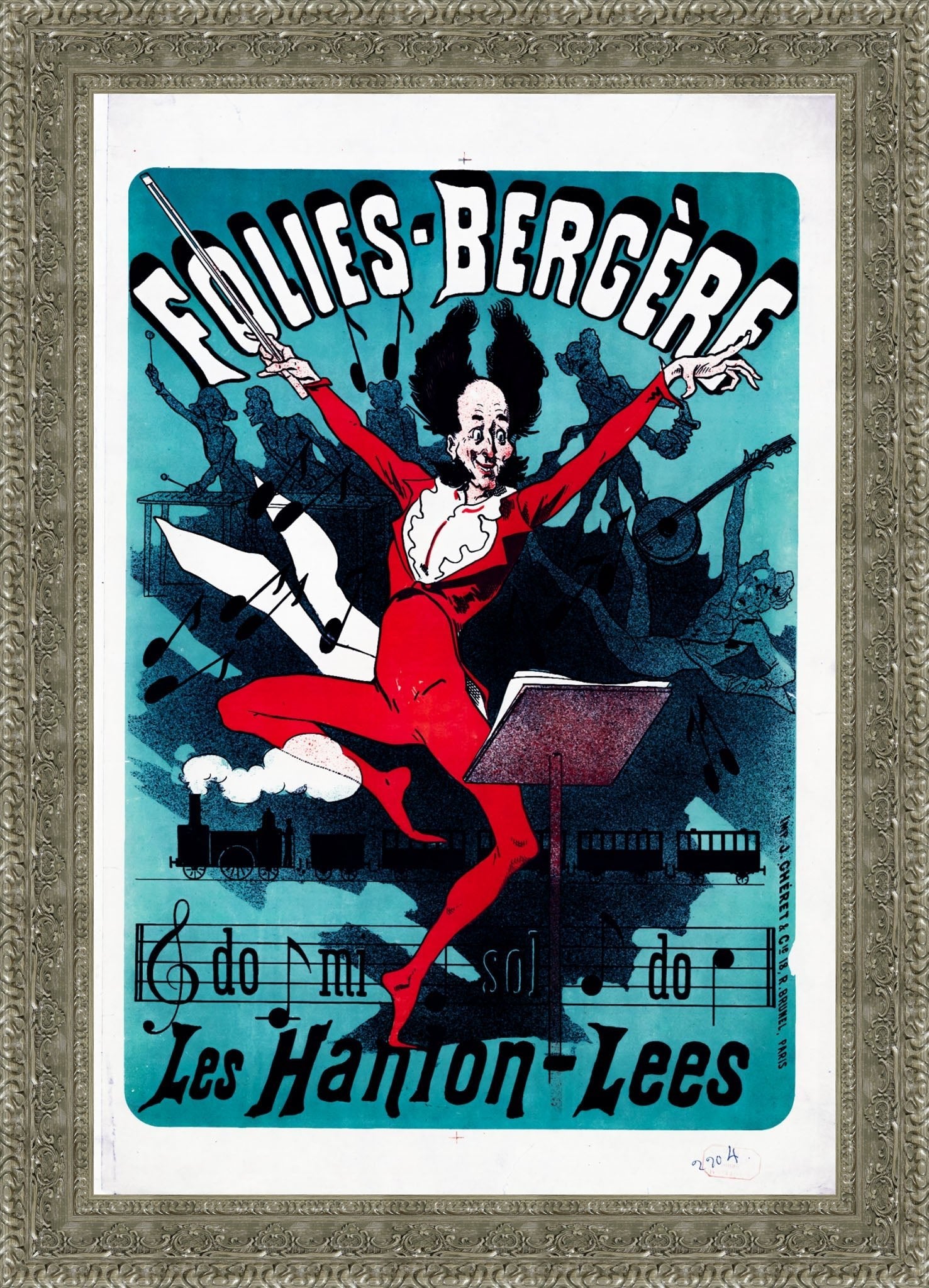 Folies-Bergère, Les Hanlon-Lees by Jules Chéret — Framed Giclee Canvas Print | Canvas Classics