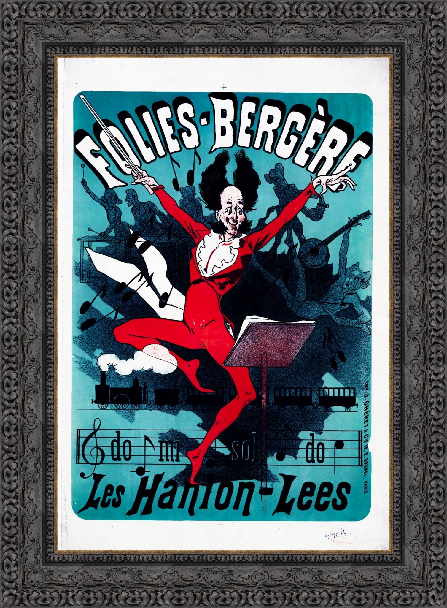 Folies-Bergère, Les Hanlon-Lees by Jules Chéret — Framed Giclee Canvas Print | Canvas Classics