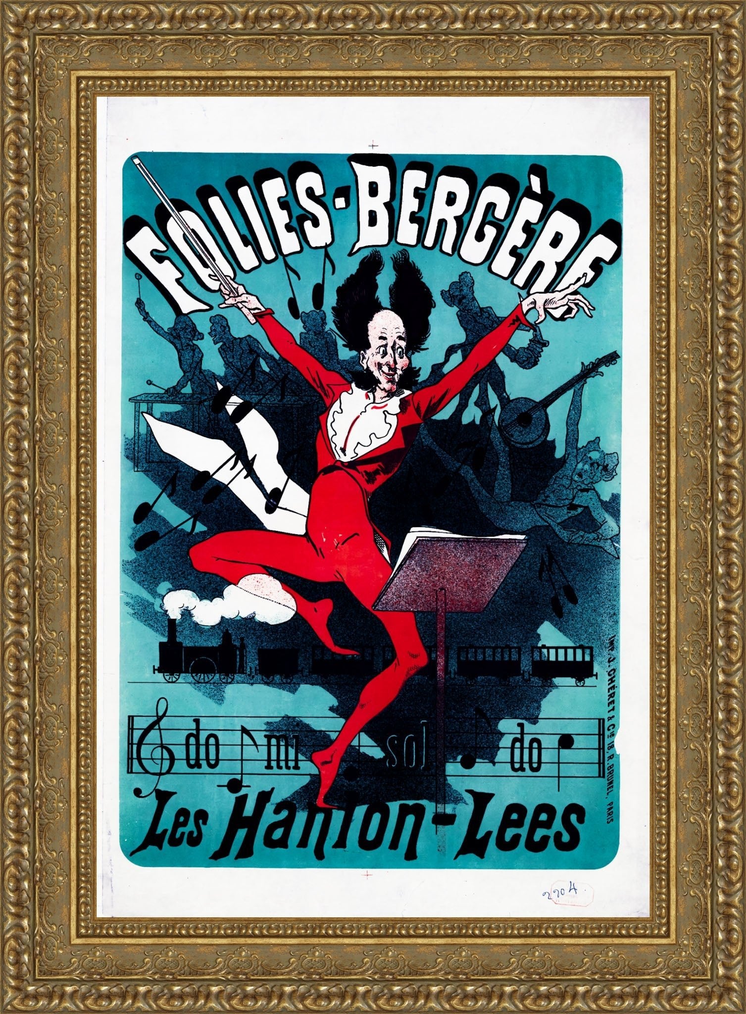 Folies-Bergère, Les Hanlon-Lees by Jules Chéret — Framed Giclee Canvas Print | Canvas Classics