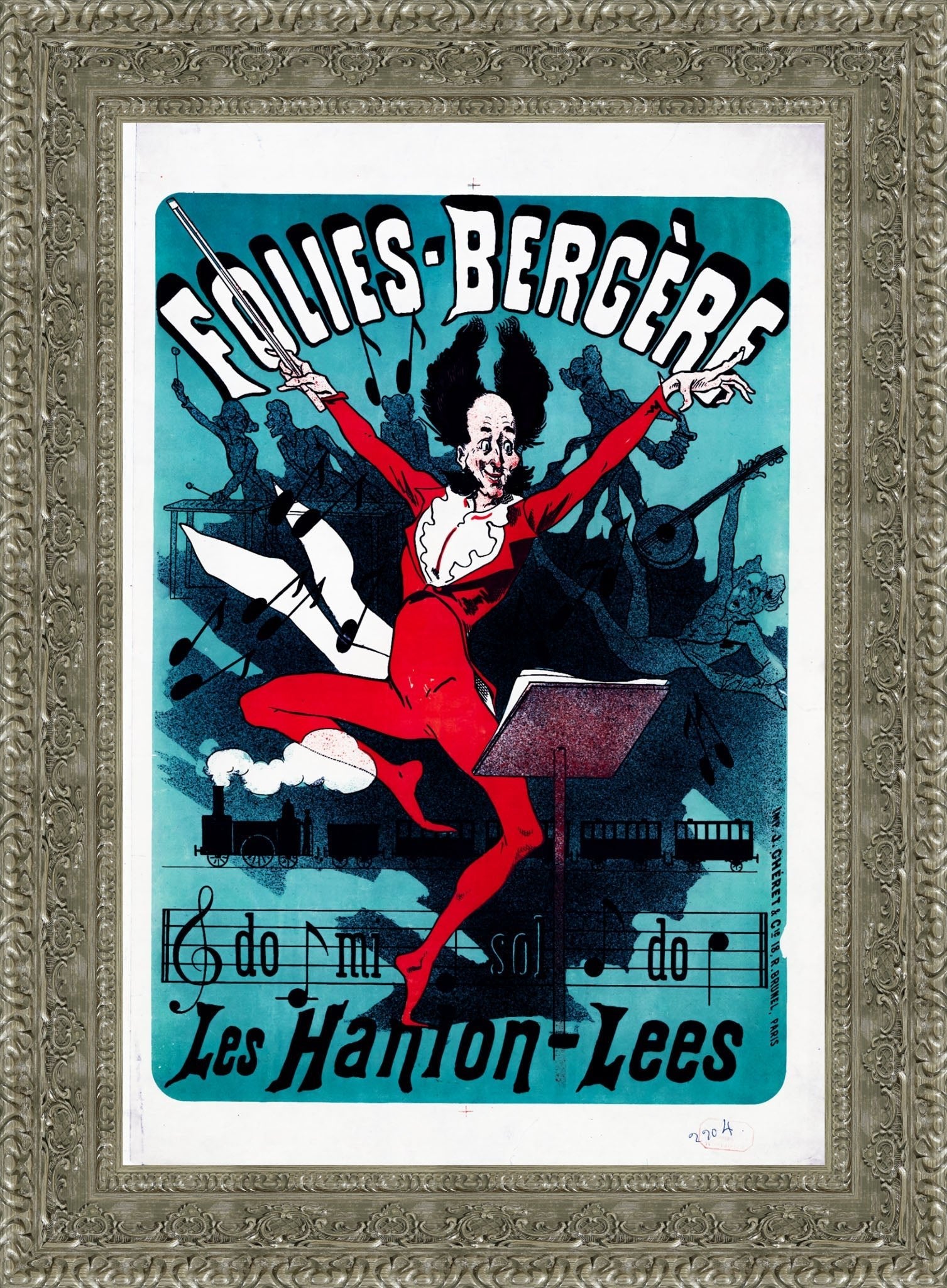 Folies-Bergère, Les Hanlon-Lees by Jules Chéret — Framed Giclee Canvas Print | Canvas Classics