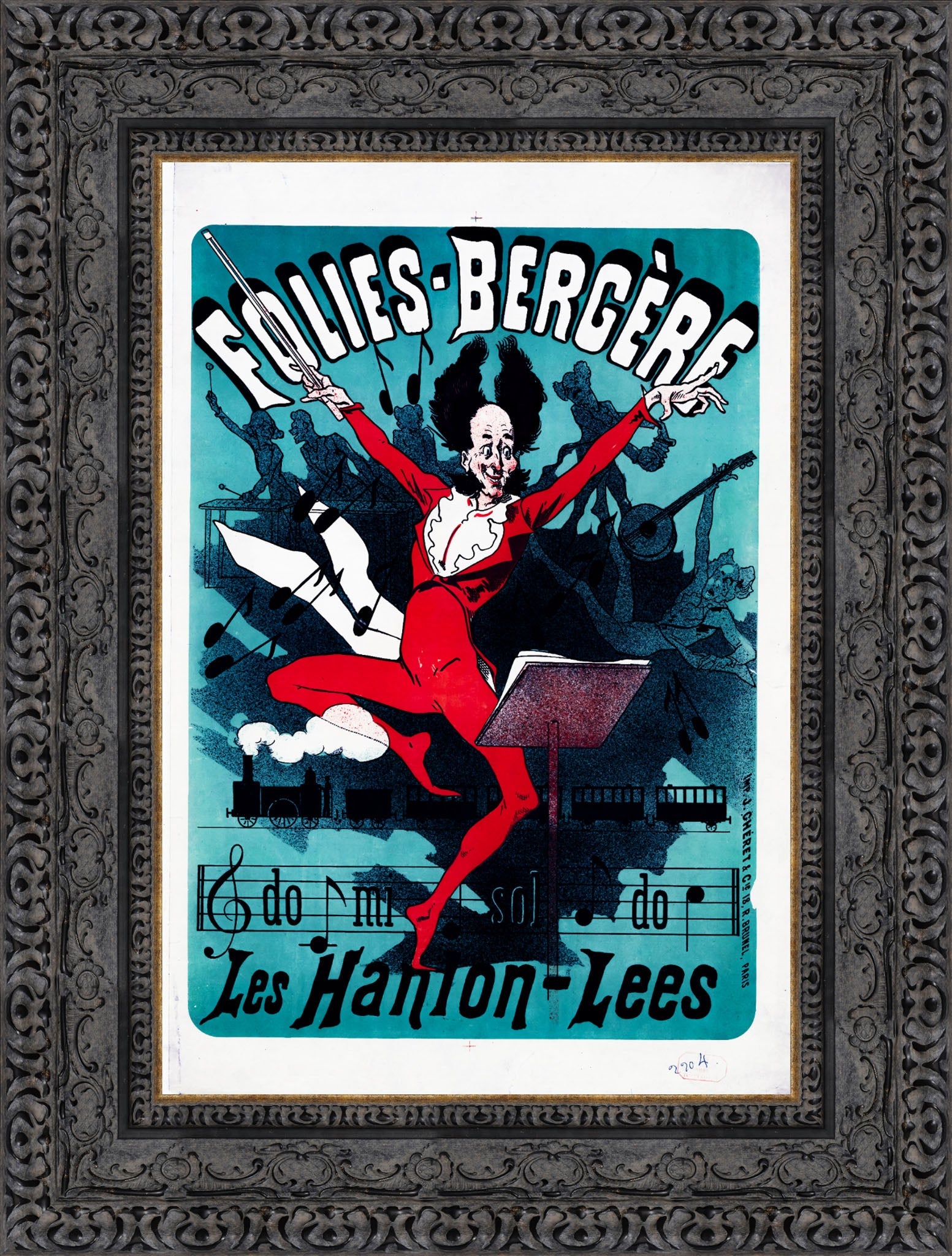 Folies-Bergère, Les Hanlon-Lees by Jules Chéret — Framed Giclee Canvas Print | Canvas Classics