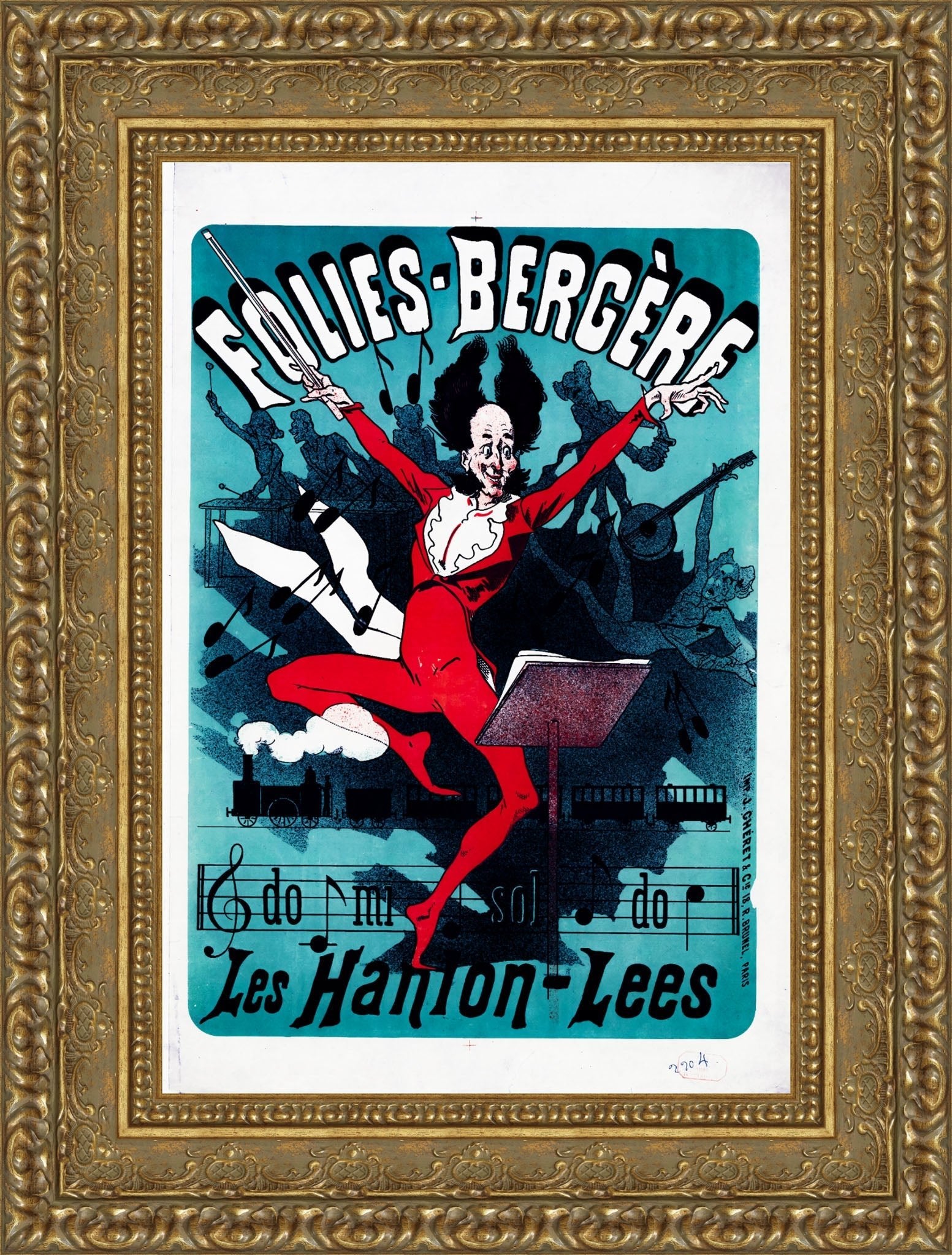Folies-Bergère, Les Hanlon-Lees by Jules Chéret — Framed Giclee Canvas Print | Canvas Classics
