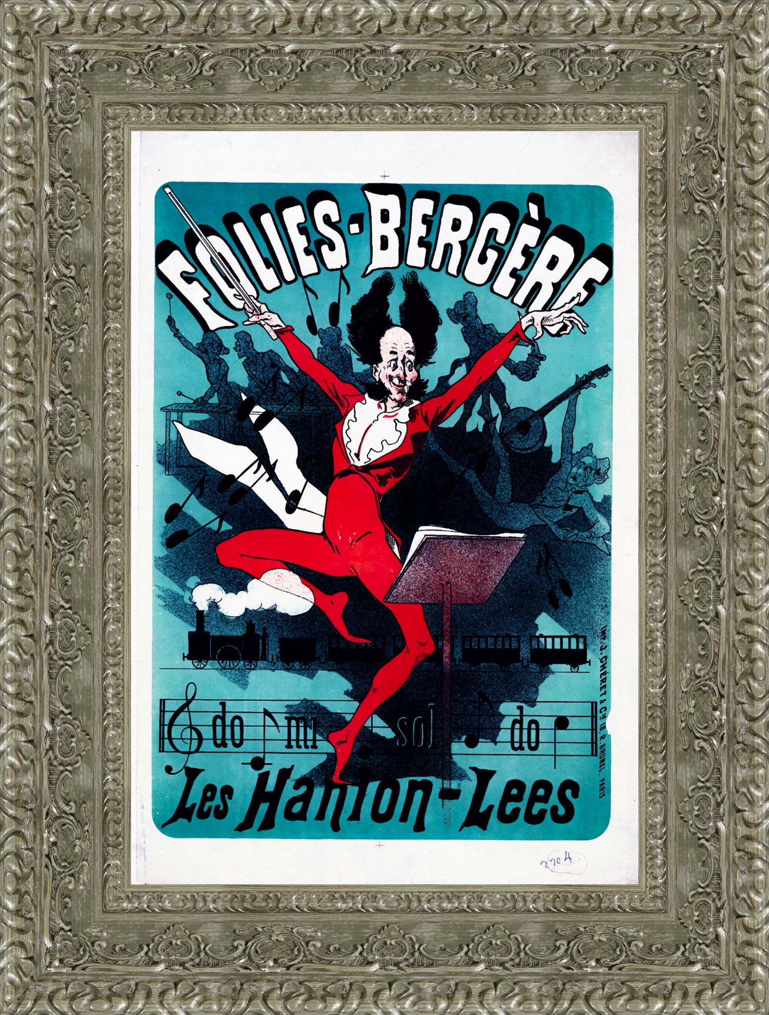 Folies-Bergère, Les Hanlon-Lees by Jules Chéret — Framed Giclee Canvas Print | Canvas Classics