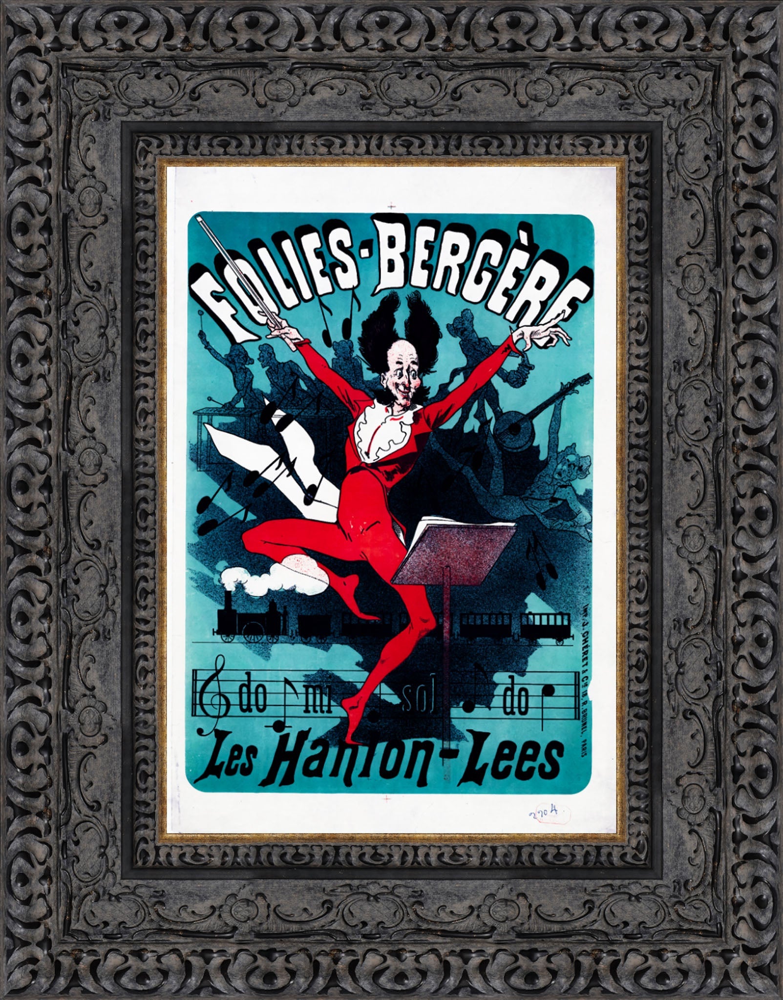 Folies-Bergère, Les Hanlon-Lees by Jules Chéret — Framed Giclee Canvas Print | Canvas Classics