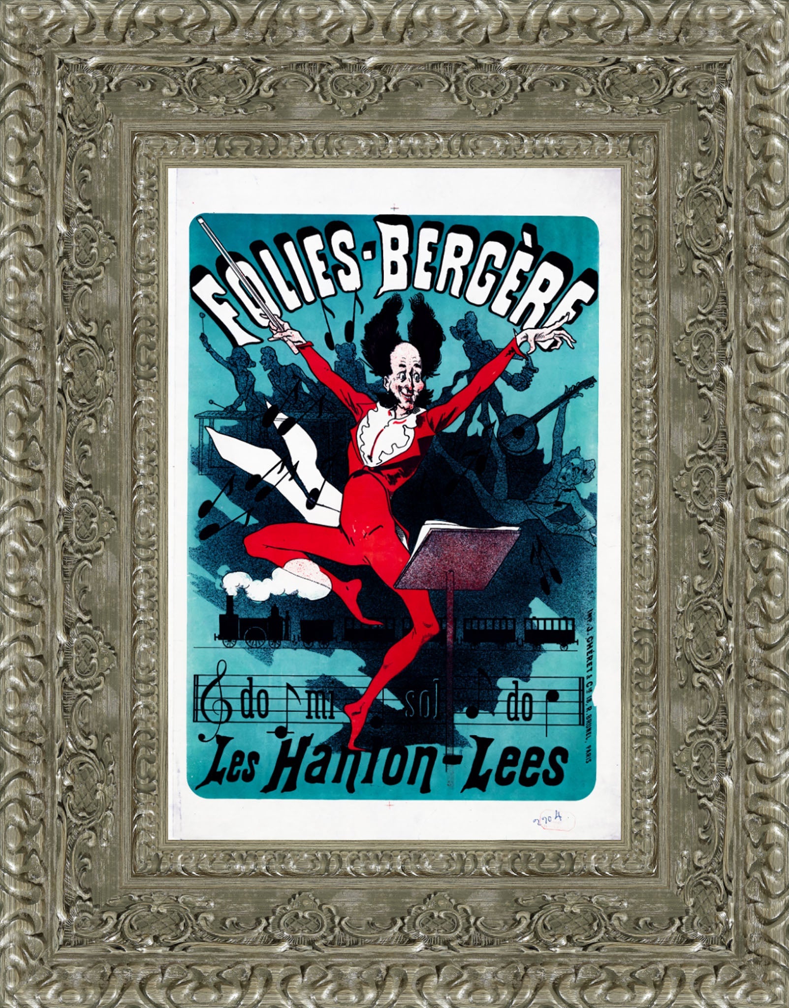 Folies-Bergère, Les Hanlon-Lees by Jules Chéret — Framed Giclee Canvas Print | Canvas Classics