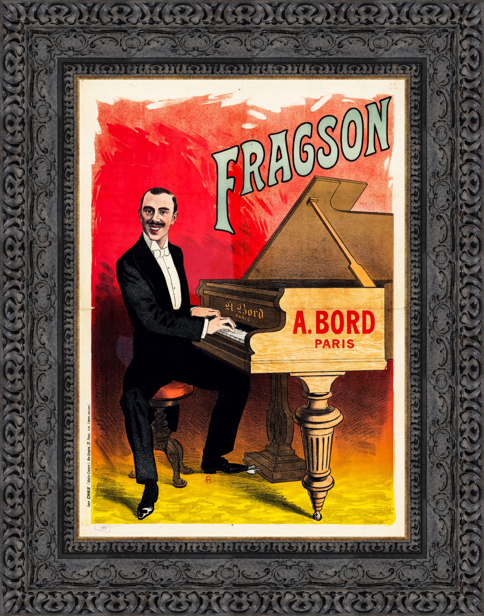 Fragson by Jules Chéret — Framed Giclee Canvas Print | Canvas Classics