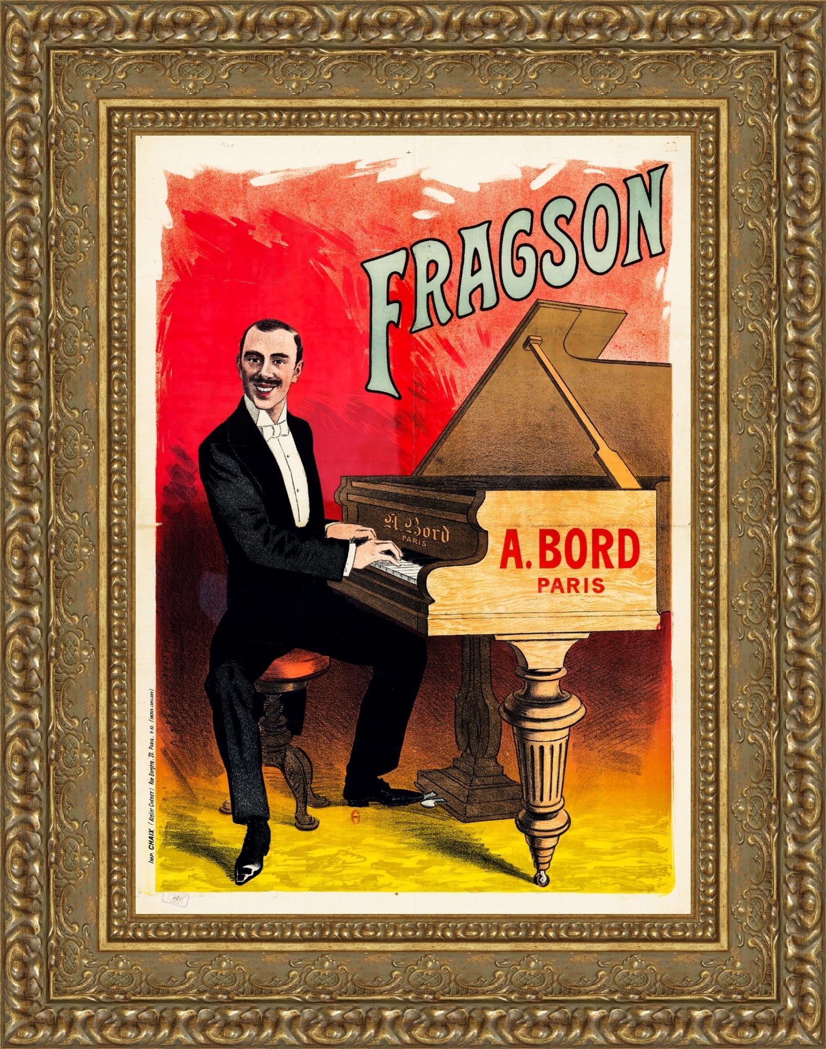 Fragson by Jules Chéret — Framed Giclee Canvas Print | Canvas Classics
