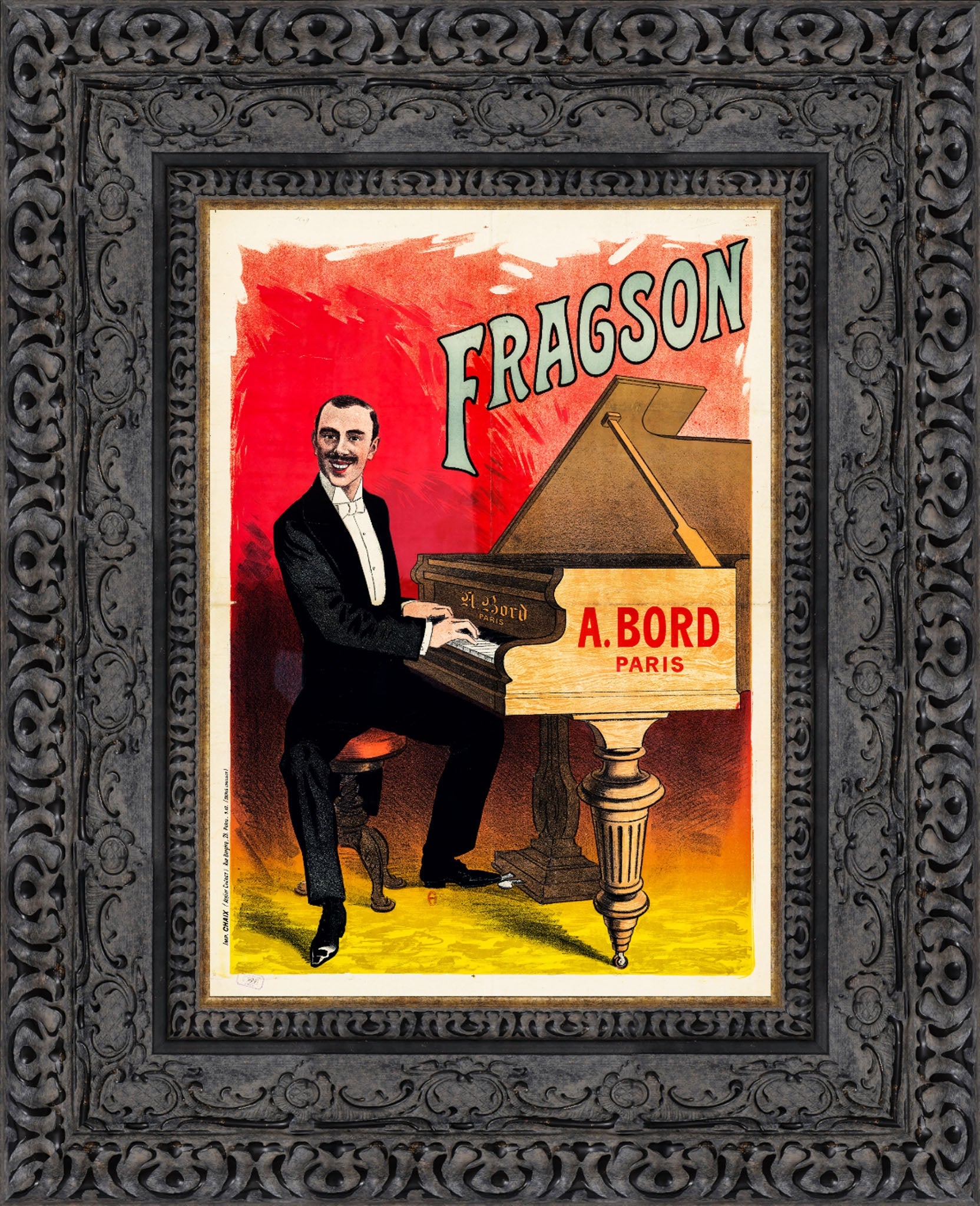 Fragson by Jules Chéret — Framed Giclee Canvas Print | Canvas Classics
