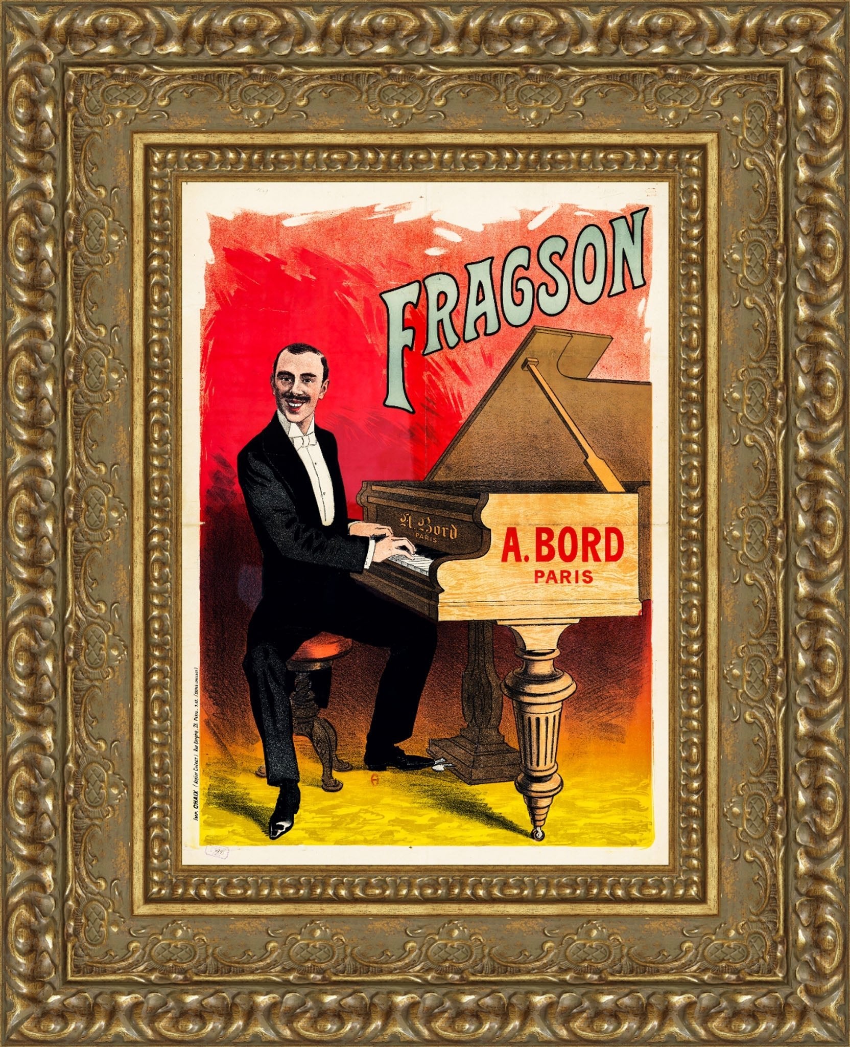 Fragson by Jules Chéret — Framed Giclee Canvas Print | Canvas Classics