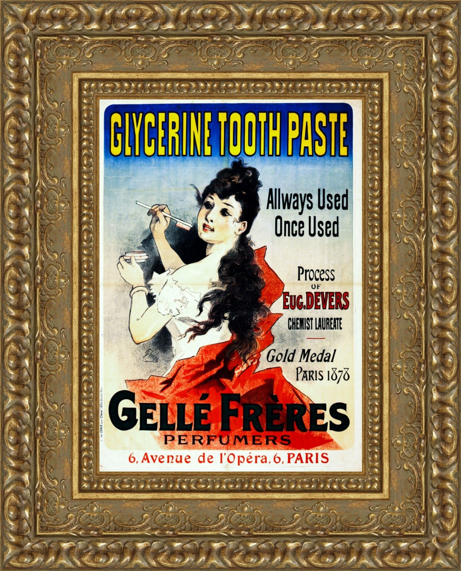 Glycerine Tooth Paste – Jules Chéret, 1889