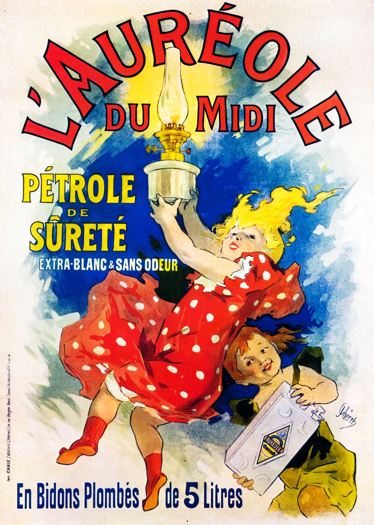 L’Auréole du Midi – Jules Chéret, 1893, framed