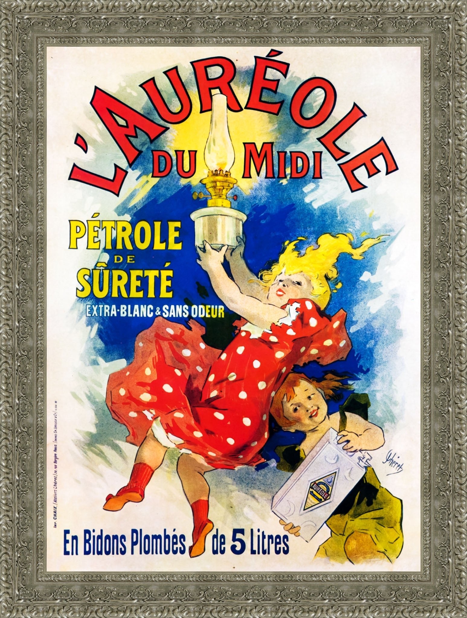 L’Auréole du Midi by Jules Chéret — Framed Giclee Canvas Print | Canvas Classics