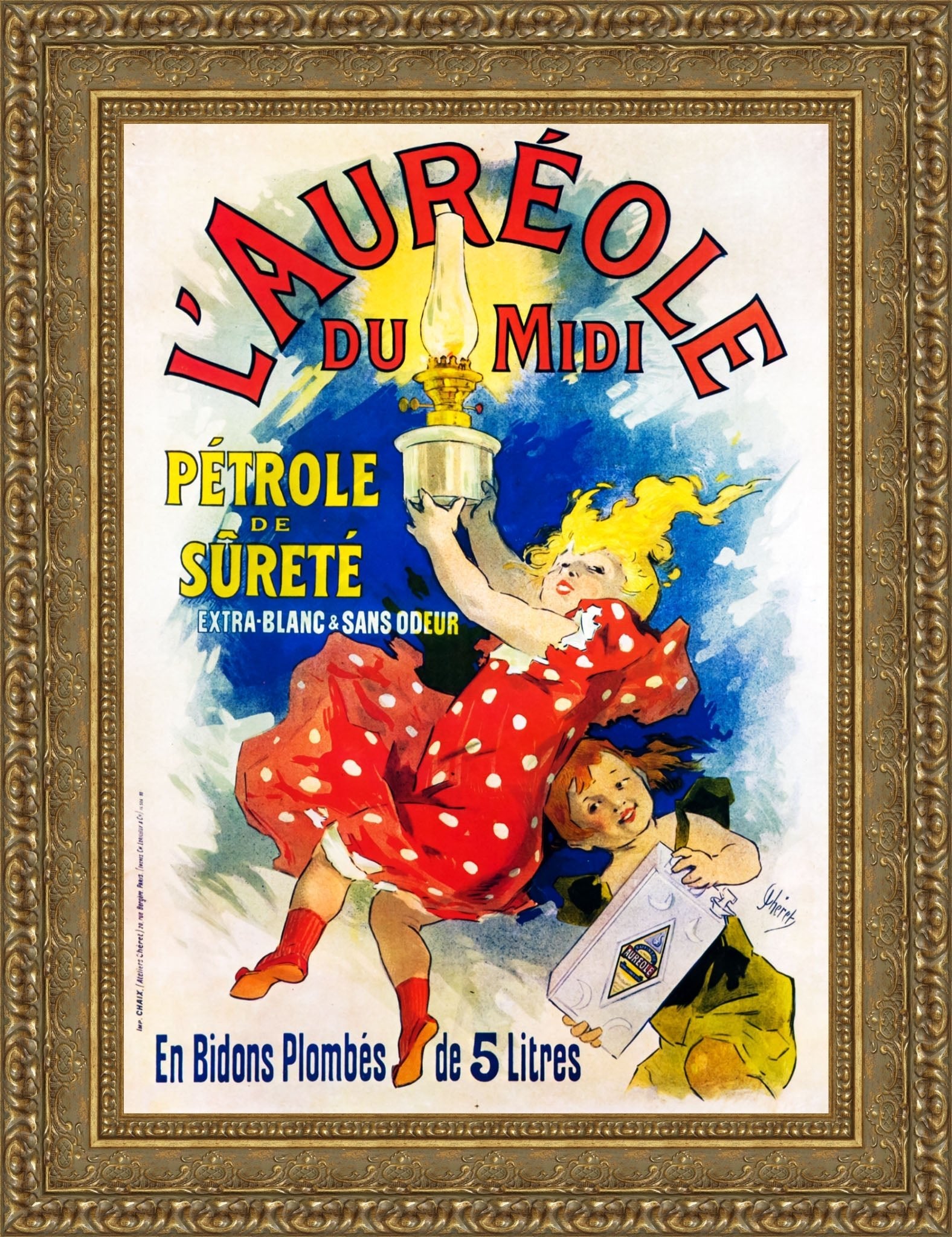 L’Auréole du Midi by Jules Chéret — Framed Giclee Canvas Print | Canvas Classics
