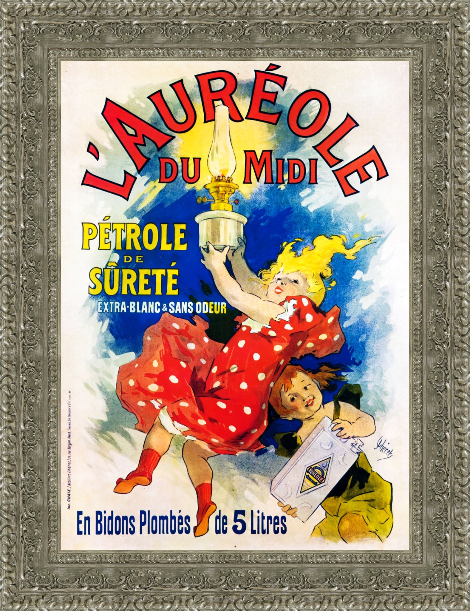 L’Auréole du Midi by Jules Chéret — Framed Giclee Canvas Print | Canvas Classics