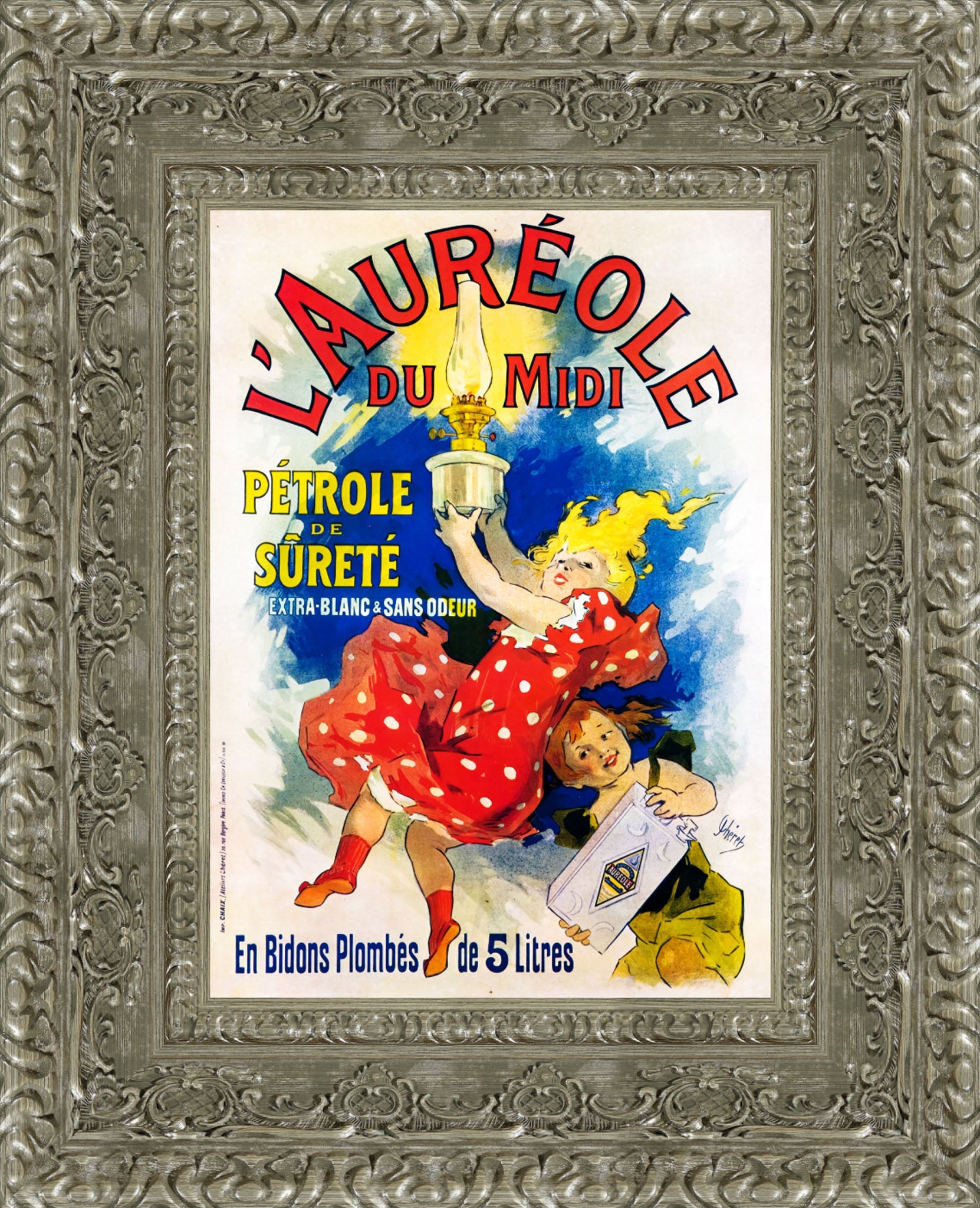L’Auréole du Midi by Jules Chéret — Framed Giclee Canvas Print | Canvas Classics