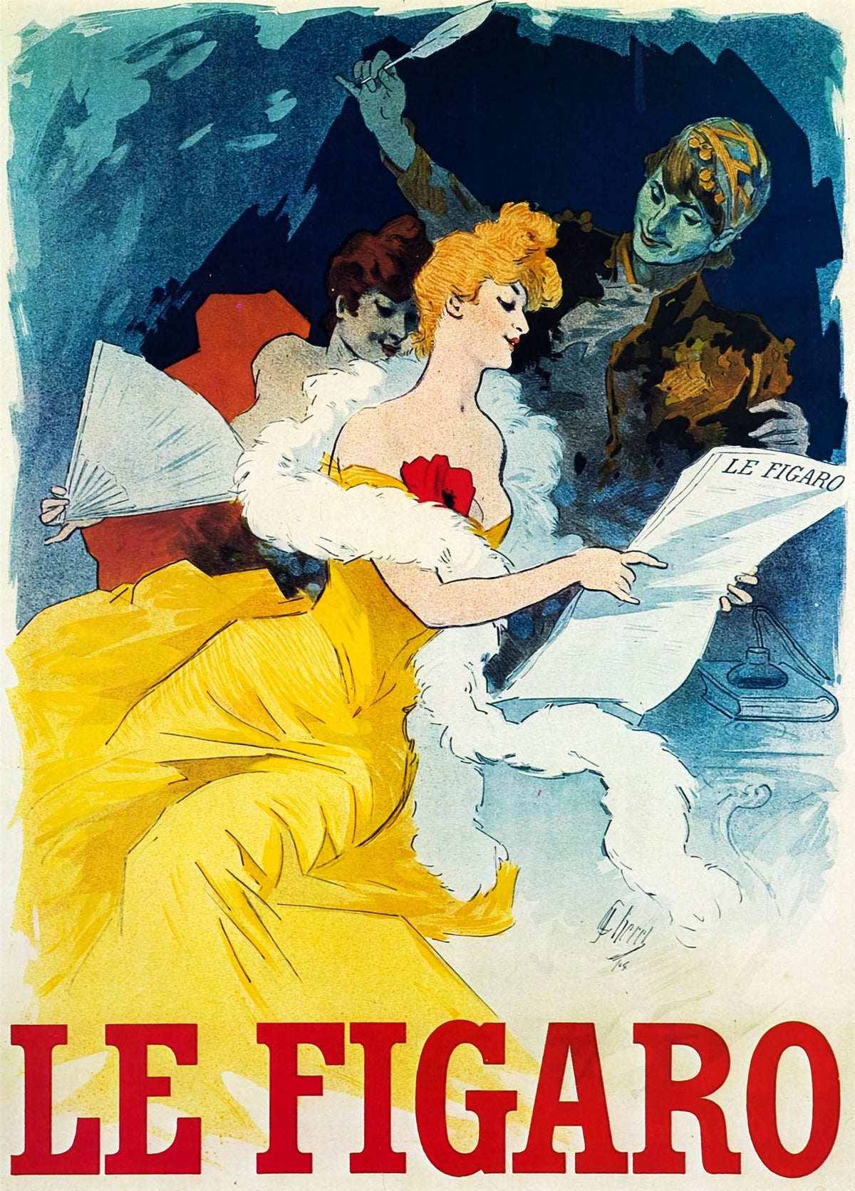 Le Figaro – Jules Chéret, 1904, framed
