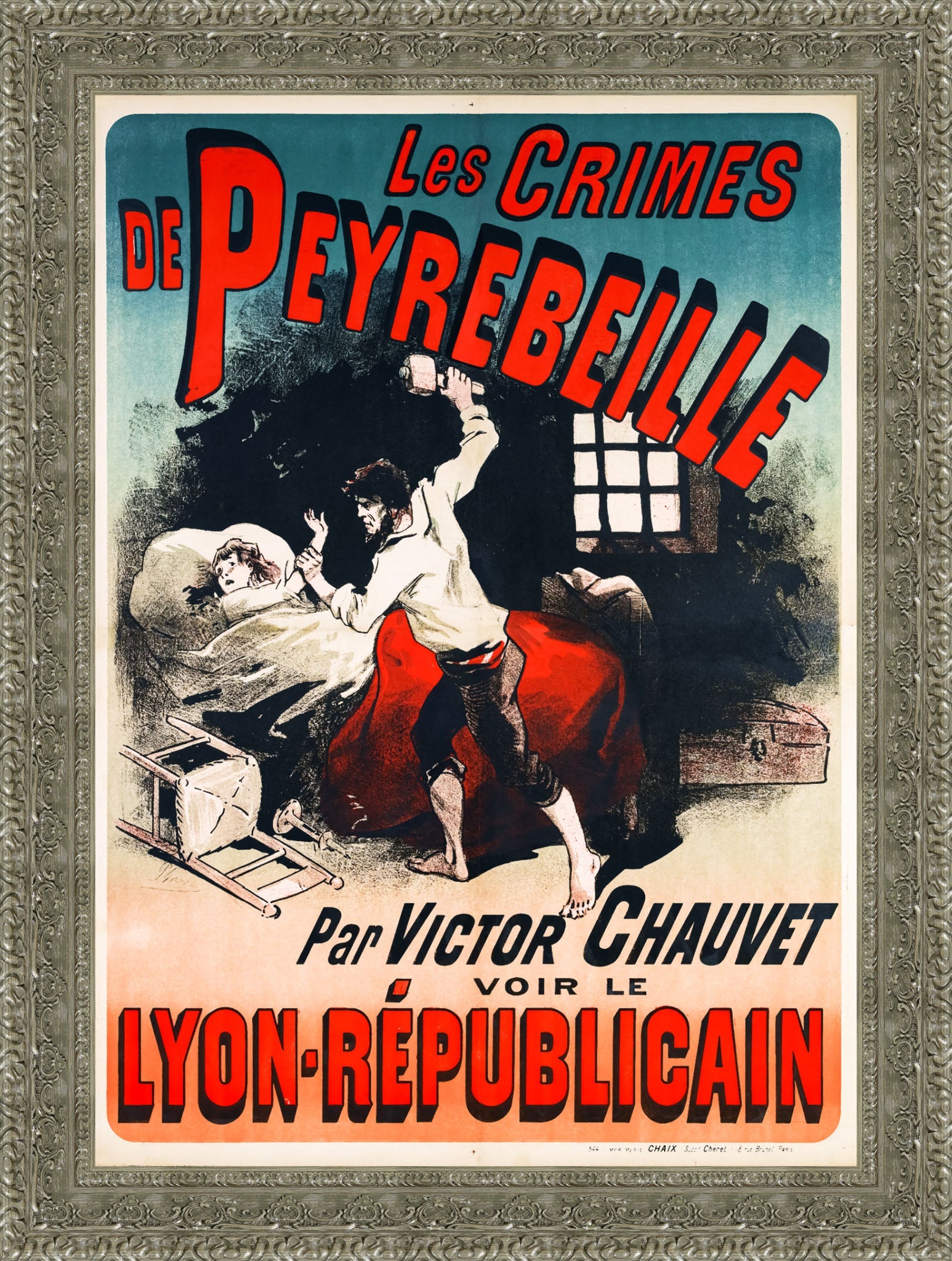 Les Crimes de Peyrebeille by Jules Chéret — Framed Giclee Canvas Print | Canvas Classics