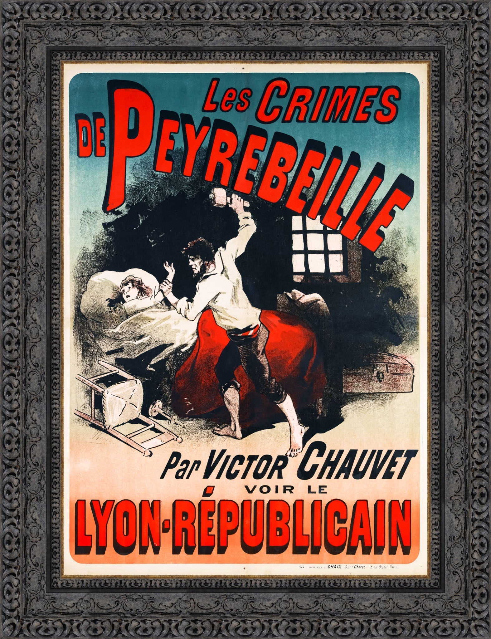 Les Crimes de Peyrebeille by Jules Chéret — Framed Giclee Canvas Print | Canvas Classics
