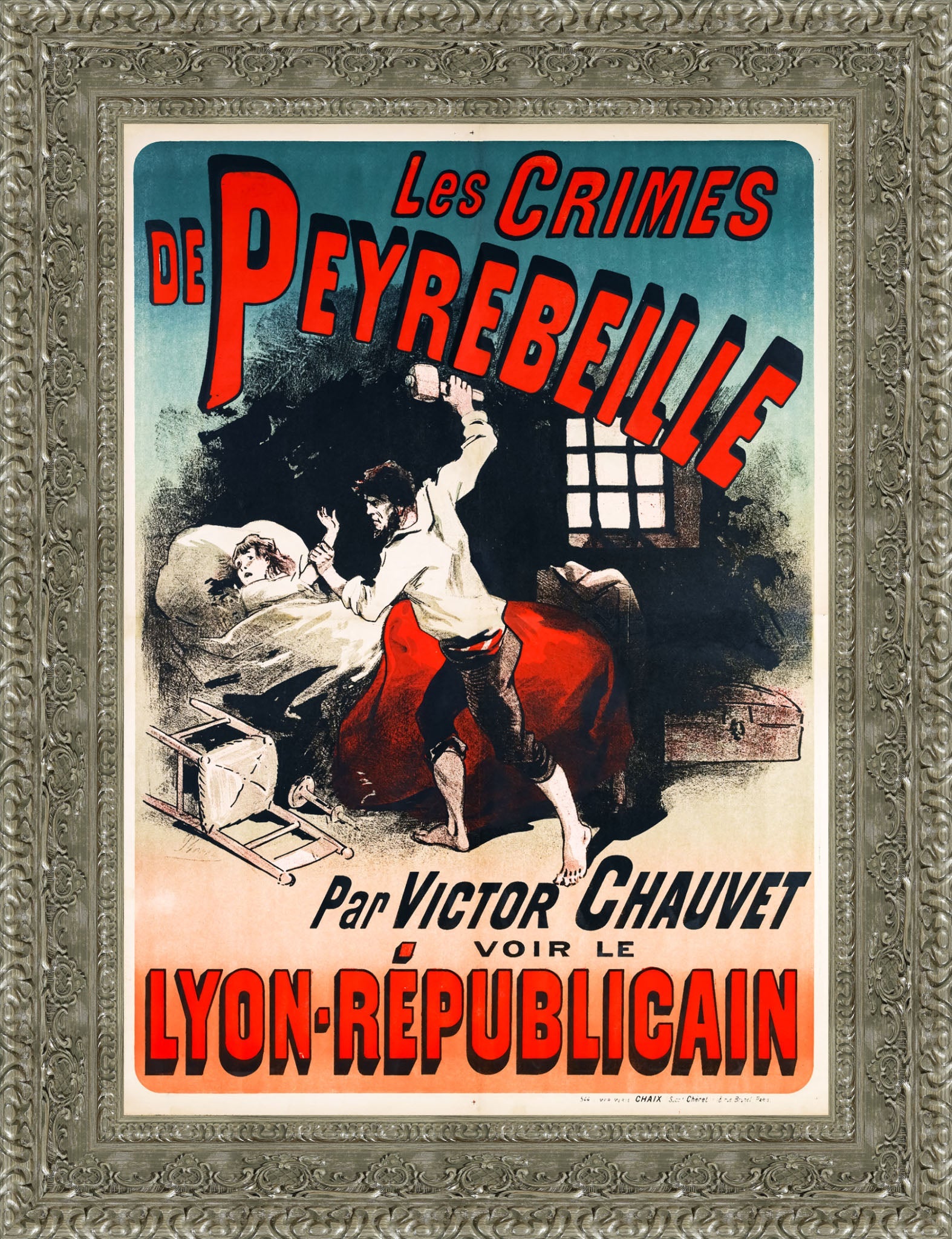 Les Crimes de Peyrebeille by Jules Chéret — Framed Giclee Canvas Print | Canvas Classics