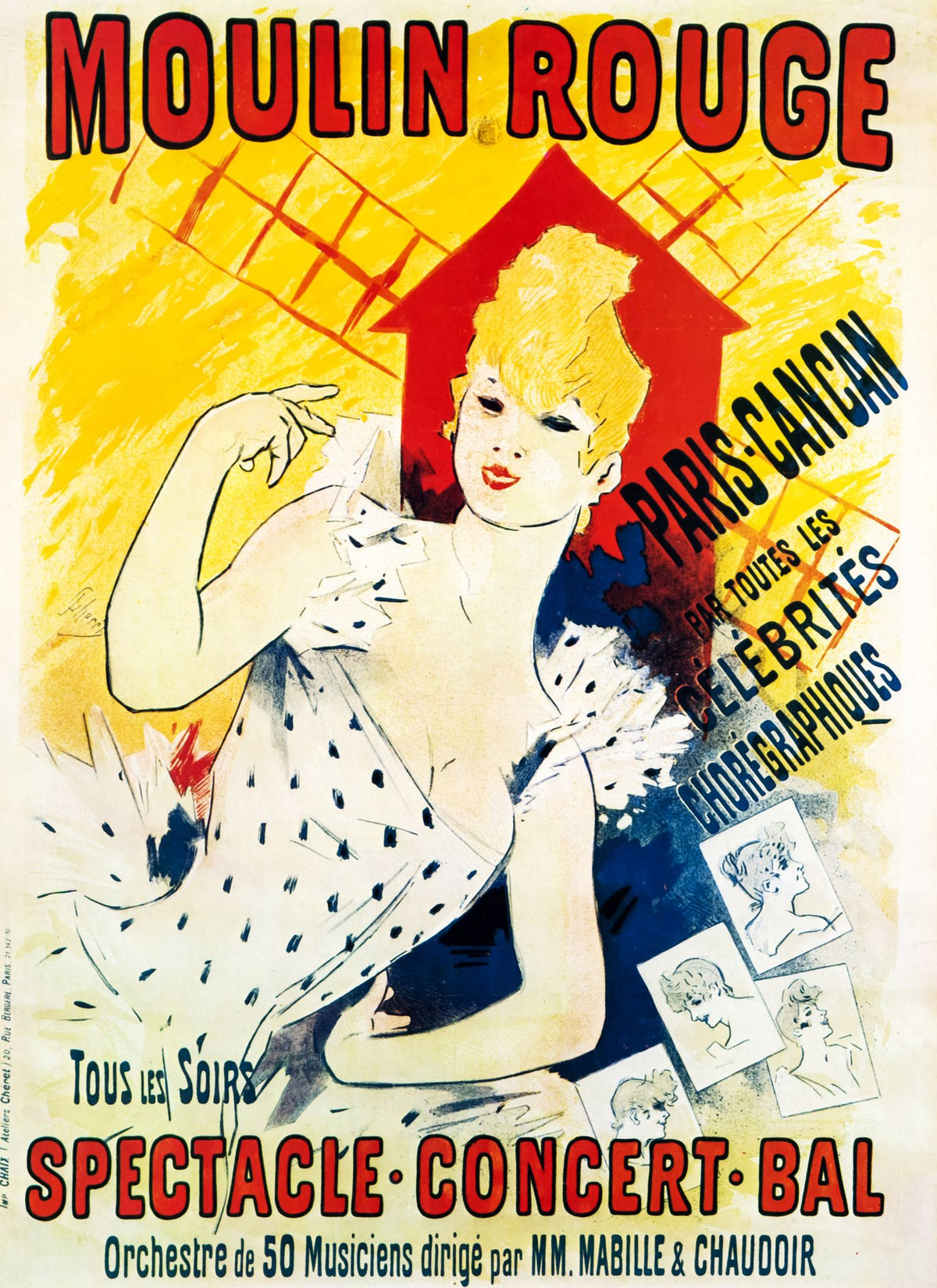 Moulin Rouge – Jules Chéret, 1892, framed