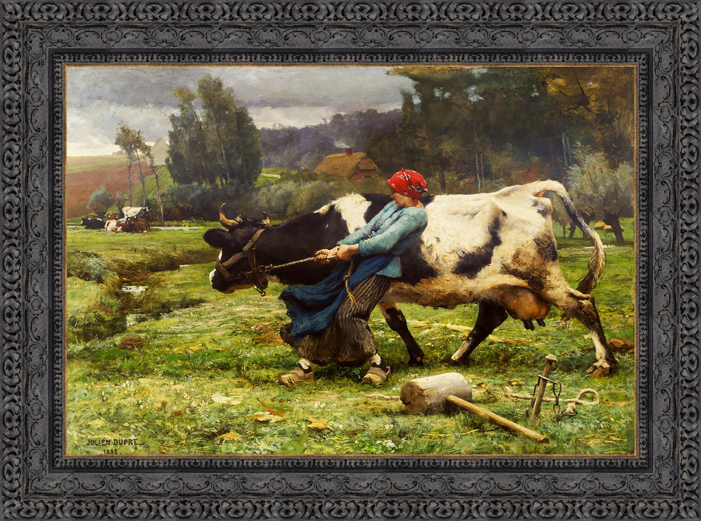 In Pasture by Julien Dupré — Framed Giclee Canvas Print | Canvas Classics