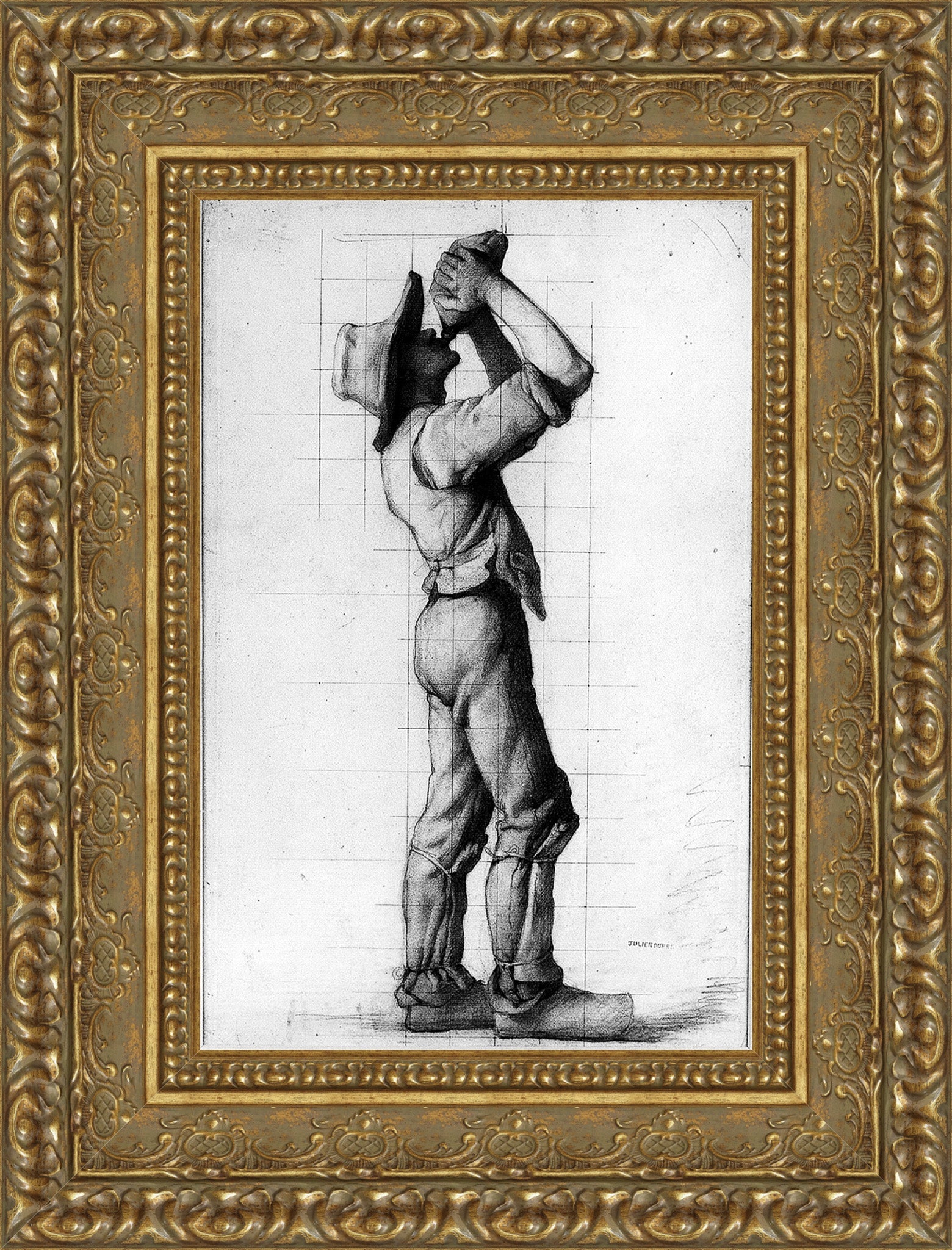 Study of a Man Drinking – Julien Dupré