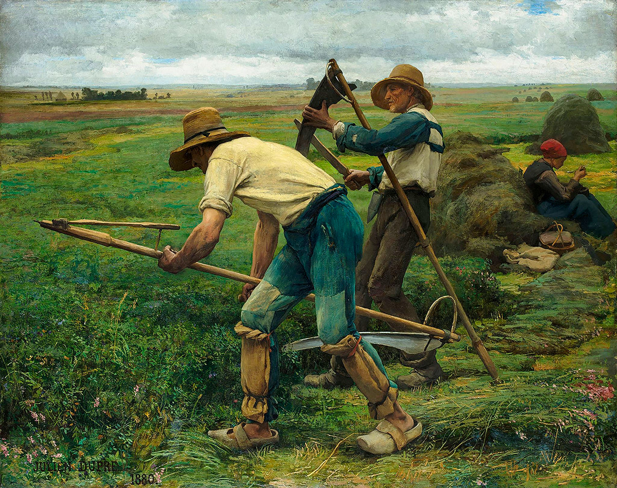 The Reapers of Lucerne – Julien Dupré, 1880, framed
