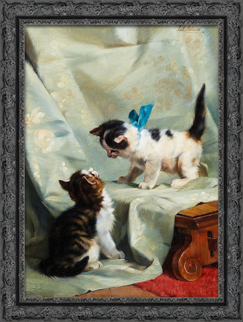 Two Playing Kittens – Julius Adam, 1890
