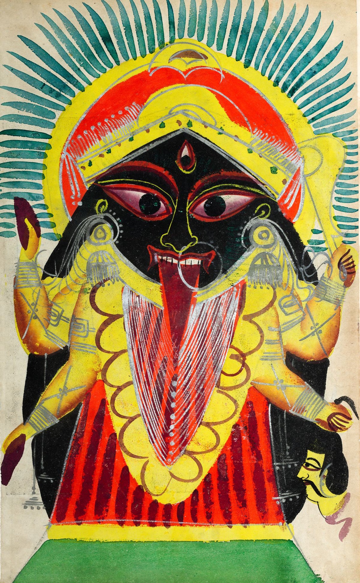 The Goddess Kali – Kalighat School, unframed