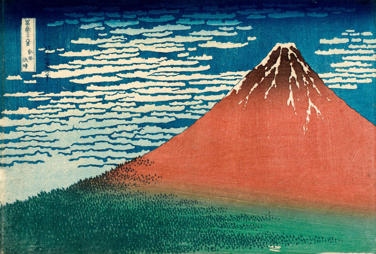 Fine Wind, Clear Weather – Katsushika Hokusai, 1830-1832, framed