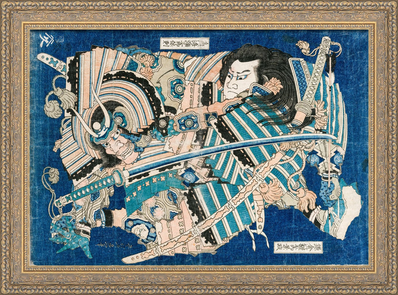 Kamakura no Gongoro Seizing Torinoumi Tasaburo – Katsushika Hokusai, 1830-1834