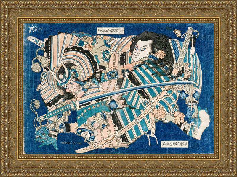Kamakura no Gongoro Seizing Torinoumi Tasaburo – Katsushika Hokusai, 1830-1834