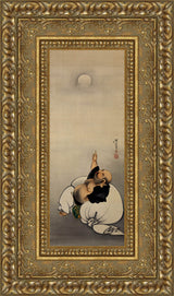 Hotei Pointing at the Moon (Godō no Tsuki) – Tsukioka Yoshitoshi, 1888