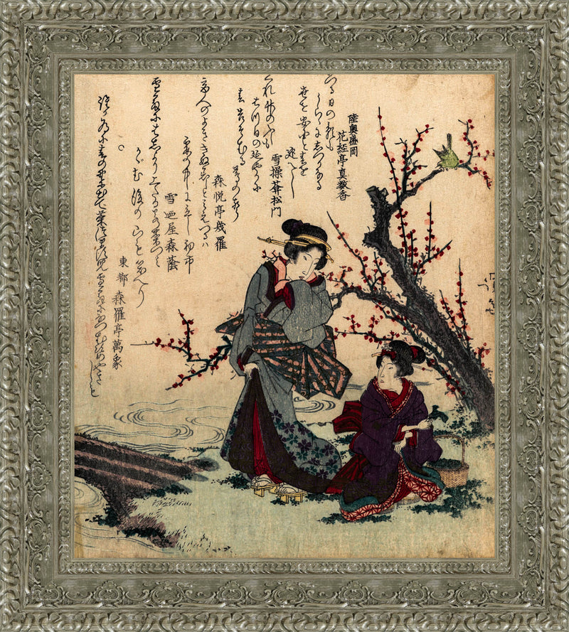 Two Women Gathering Herbs – Keisai Eisen, c. 1820s