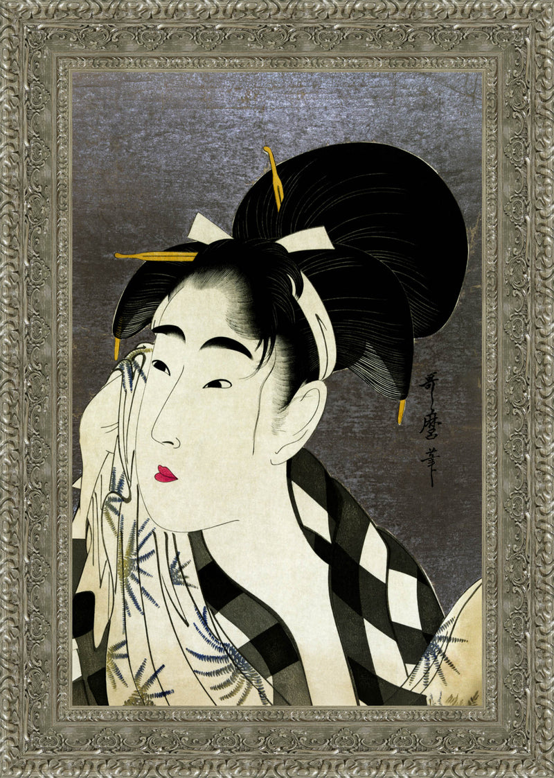 Woman Wiping Sweat – Kitagawa Utamaro, 1798