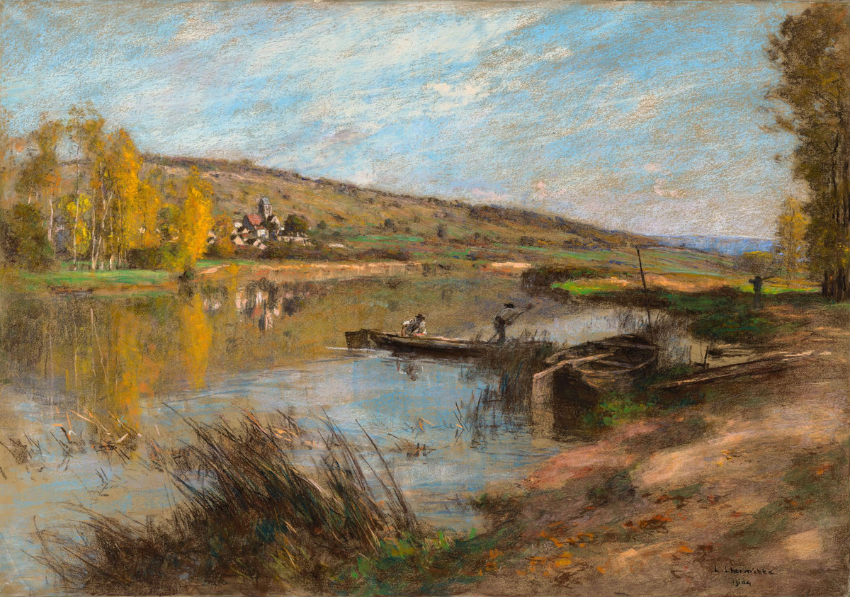 Quai Au Sable Chart Ves – Leon Augustin Lhermitte, 1880s, framed