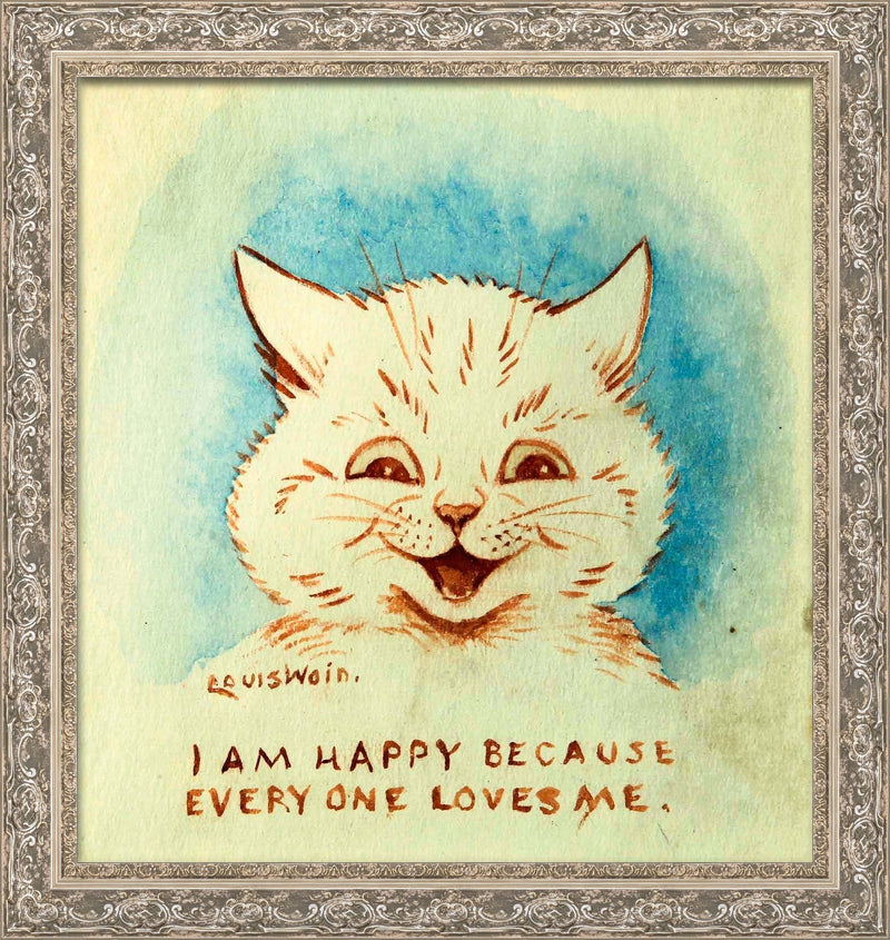 I Am Happy Because Everybody Loves Me - Louis Wain, c. 1925
