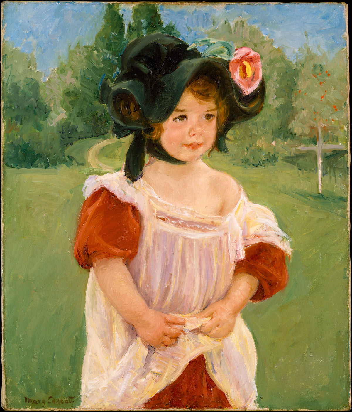 Margot in Blue – Mary Cassatt, 1902, framed