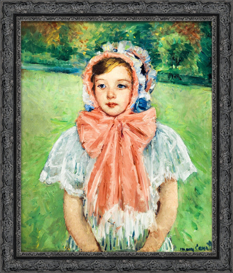 Girl in a Bonnet Tied with a Large Pink Bow - Mary Cassatt, 1902