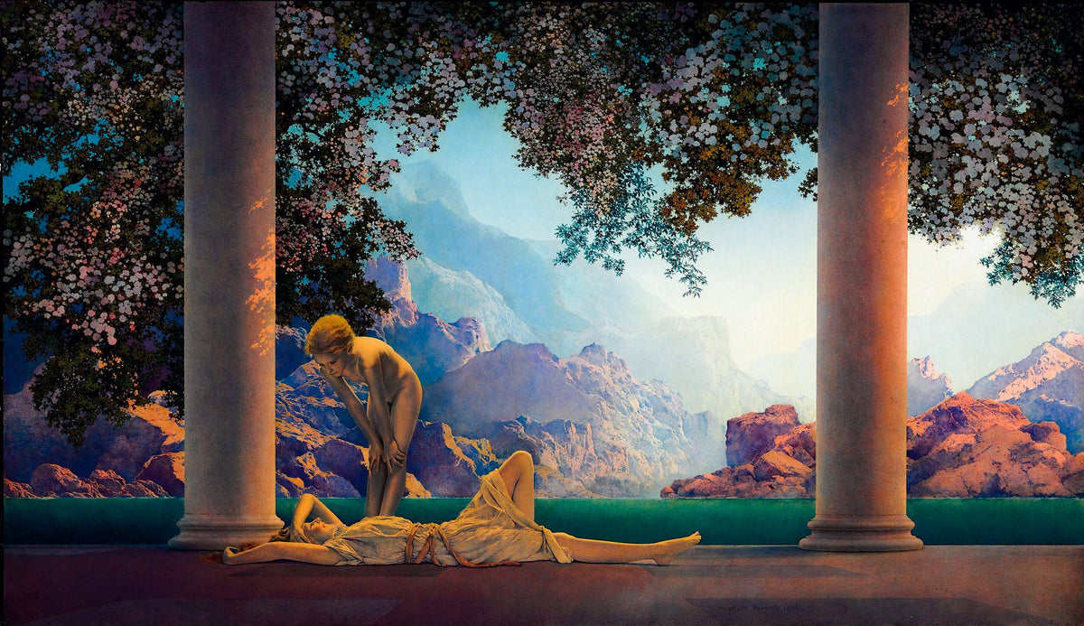 Daybreak – Maxfield Parrish, 1922, framed