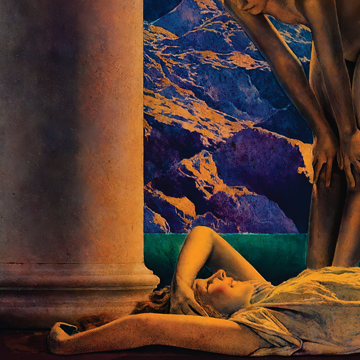 Daybreak – Maxfield Parrish, 1922, print detail at full resolution