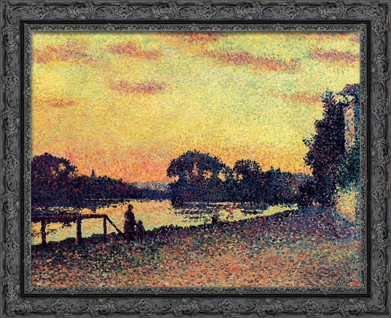 Sunset, Bank of the Seine at Herblay – Maximilien Luce, 1892