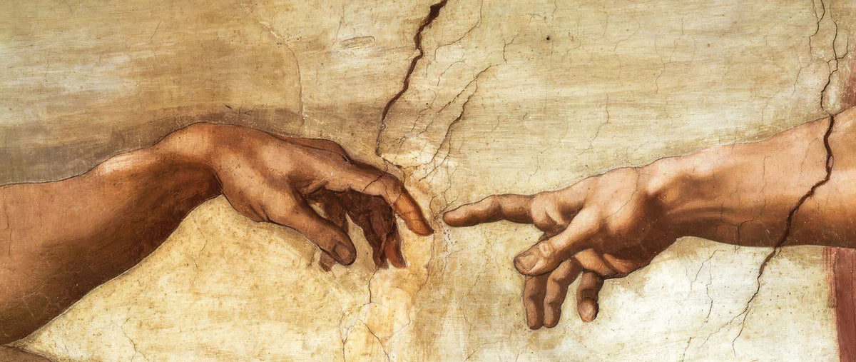 Creation Detail – Michelangelo, 1512, framed