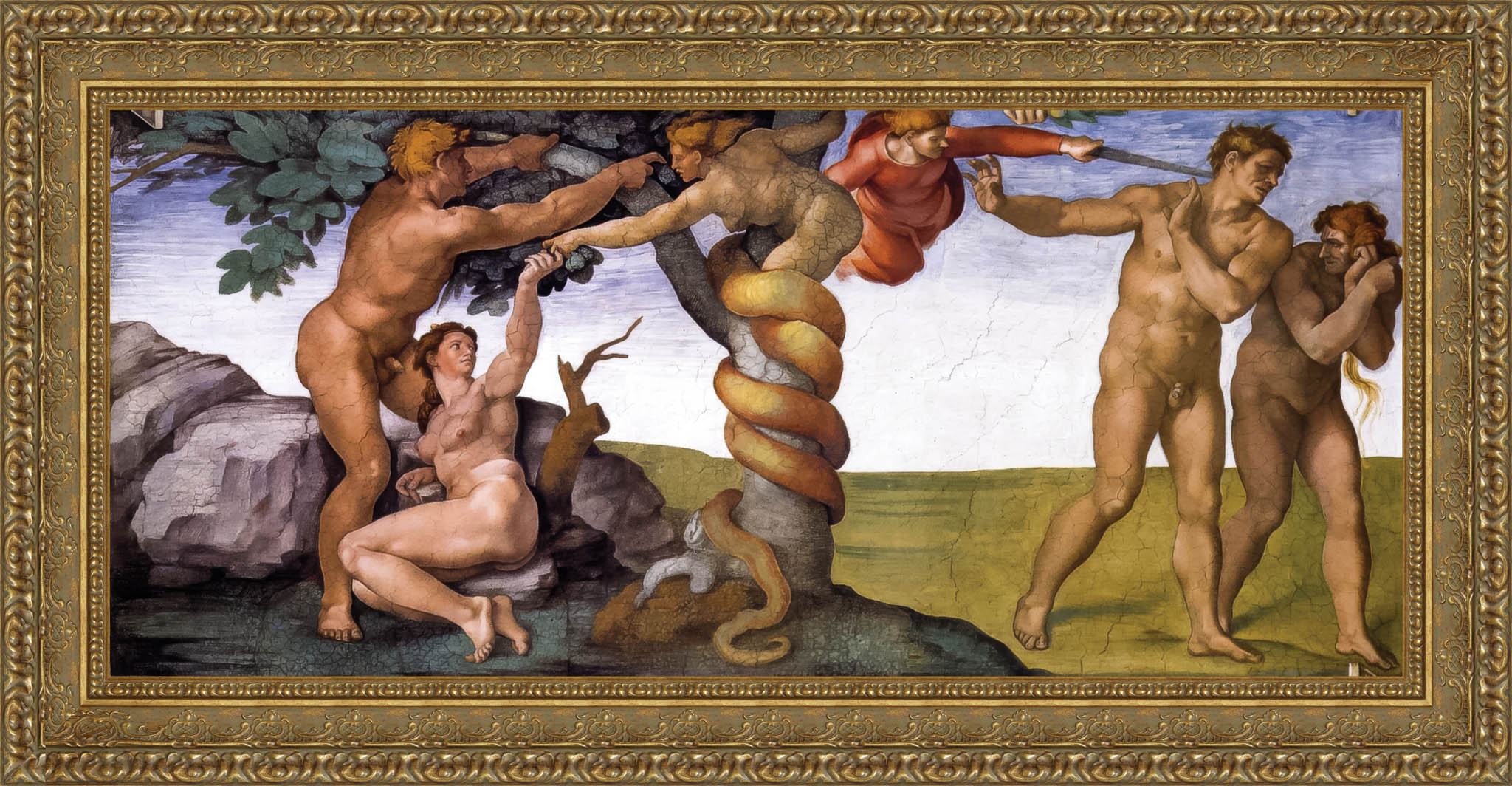 The Fall and Expulsion from the Garden of Eden – Michelangelo, 1509 - 1510 - Canvas Classics