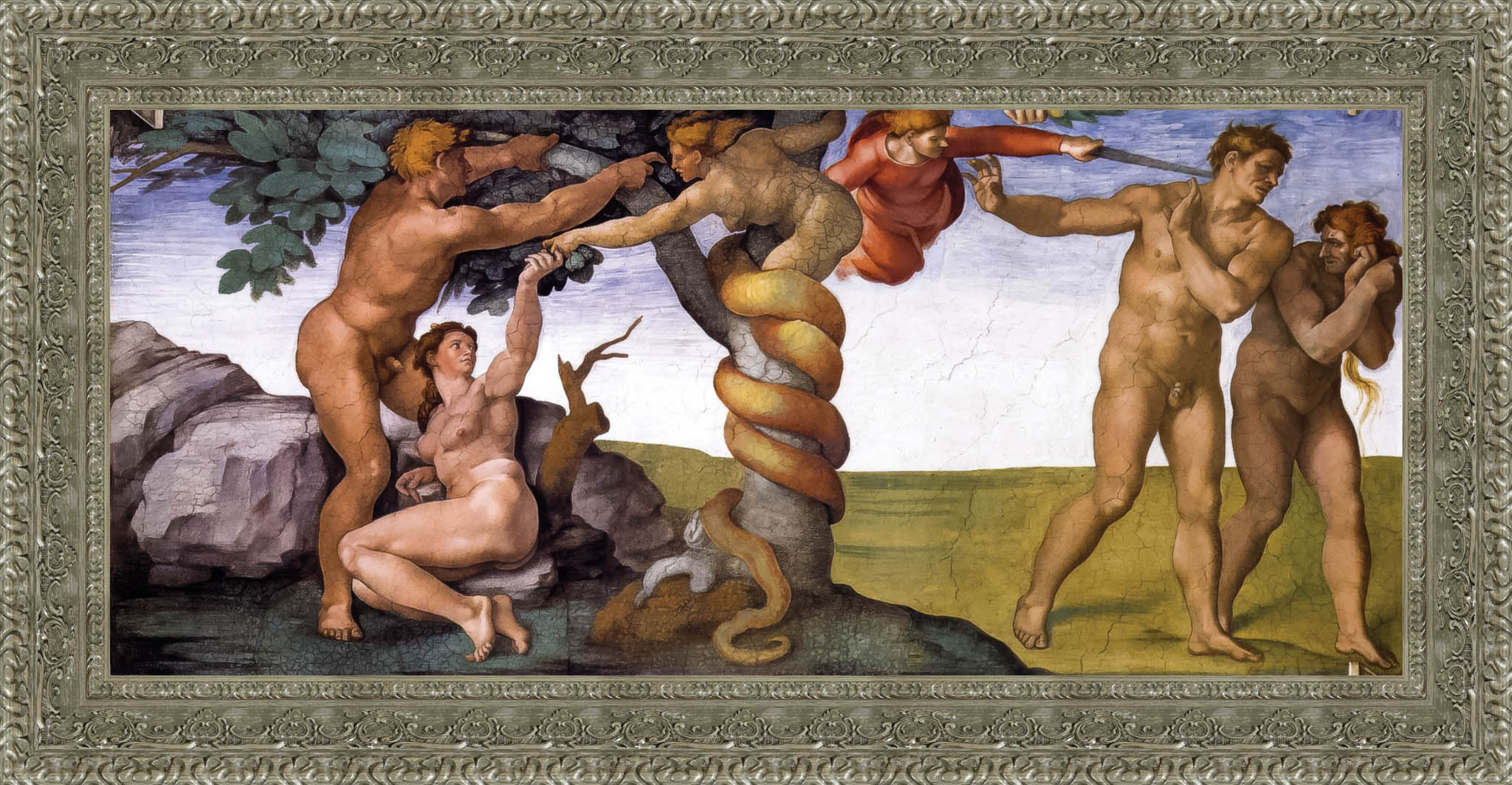 The Fall and Expulsion from the Garden of Eden – Michelangelo, 1509 - 1510 - Canvas Classics
