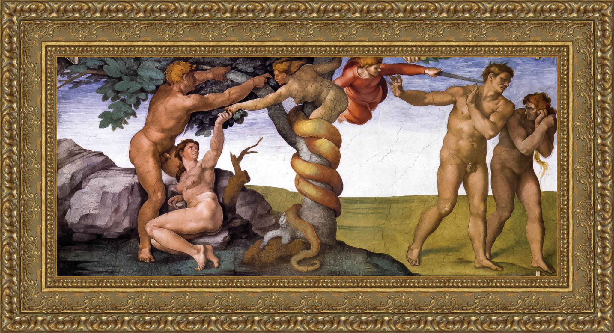 The Fall and Expulsion from the Garden of Eden – Michelangelo, 1509 - 1510 - Canvas Classics
