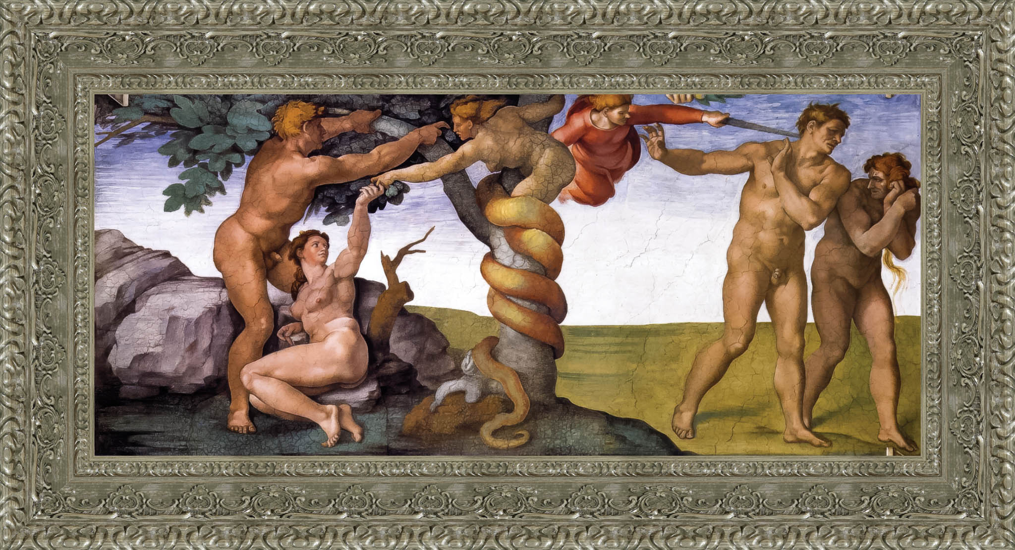 The Fall and Expulsion from the Garden of Eden – Michelangelo, 1509 - 1510 - Canvas Classics