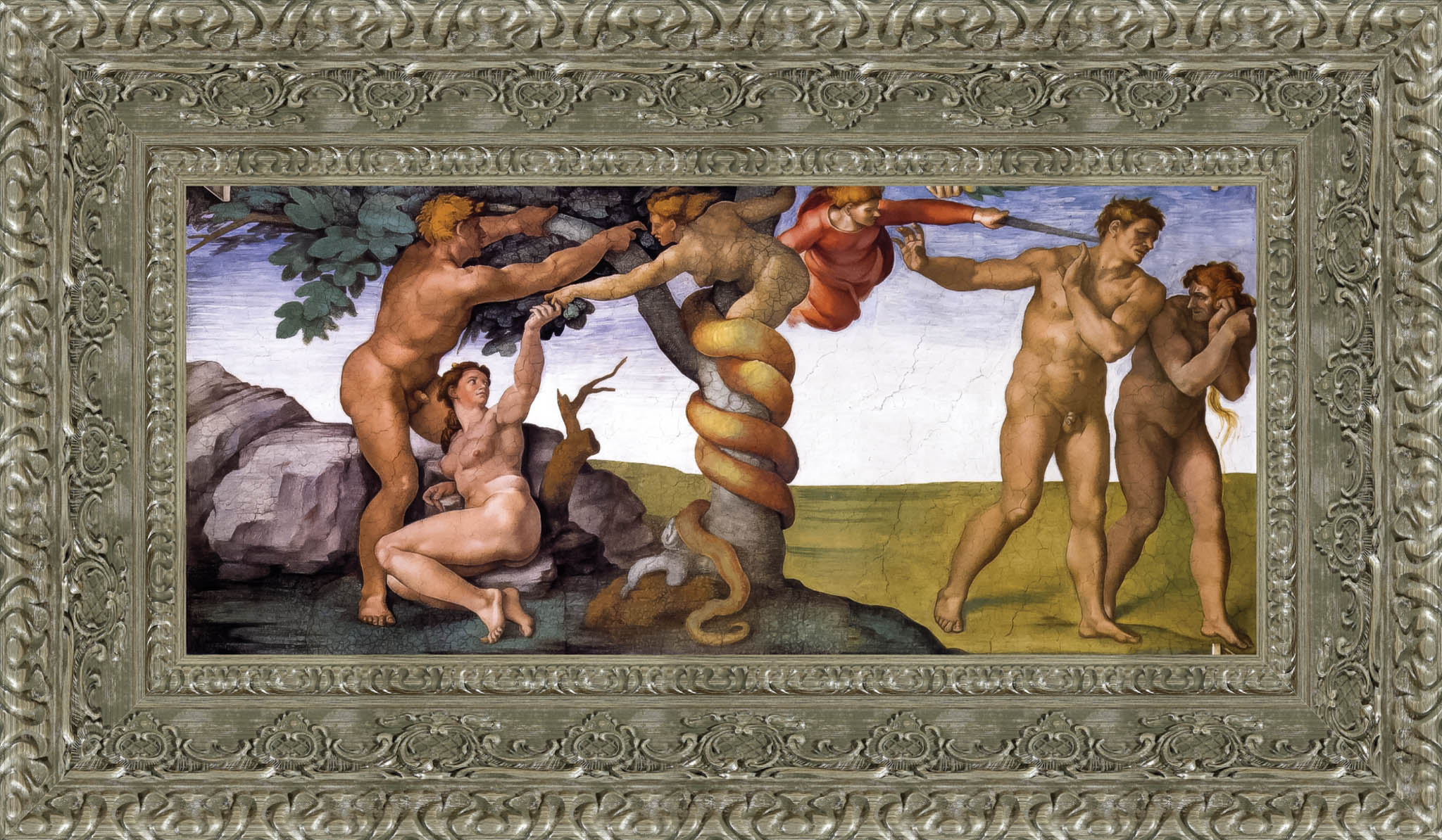 The Fall and Expulsion from the Garden of Eden – Michelangelo, 1509 - 1510 - Canvas Classics