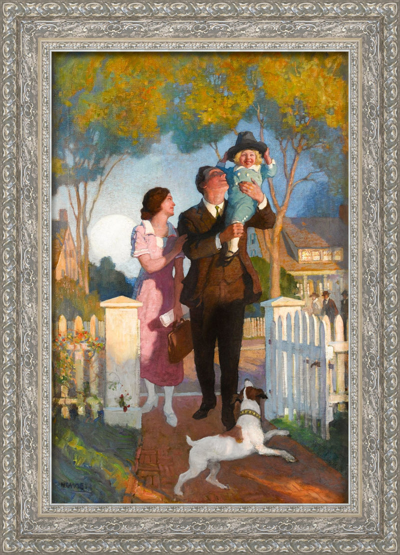 Arriving Home After the Day's Work – N. C. Wyeth, 1917